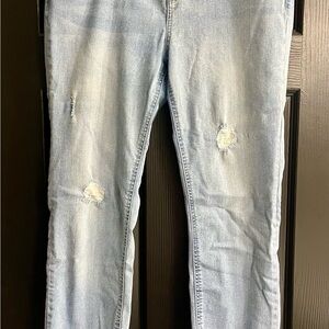 Light Blue Distressed Buffalo Jeans